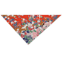 Aitoh Japanese Decorative Paper - Flowers, Black/White/Red/Purple, 21-1/2" x 31-1/2"