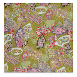 Aitoh Japanese Decorative Paper - Fans, 18-1/2" x 25"