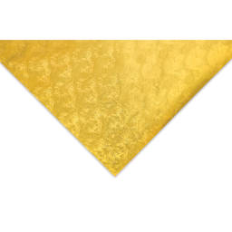 Aitoh Japanese Decorative Paper - Brushed Metallic, Gold, close-up of corner