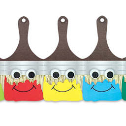 Hygloss Happy Paintbrush Border - Closeup of Border
