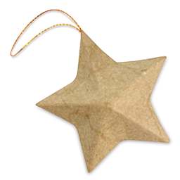 Decopatch Paper Mache Ornament - Stars, Pkg of 5, single one
