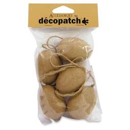 Decopatch Paper Mache Ornaments - Eggs, Pkg of 5