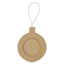 Decopatch Paper Mache Ornament - Round Christmas Ball Frame, front