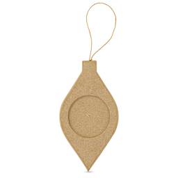 DecoPatch Paper Mache Ornament - Elongated Christmas Ball Frame, front