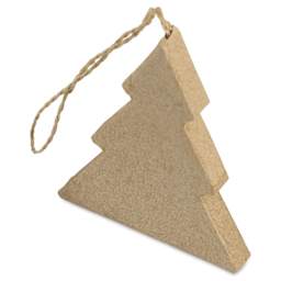 DecoPatch Holiday Paper Mache Ornament - Tree - angled left