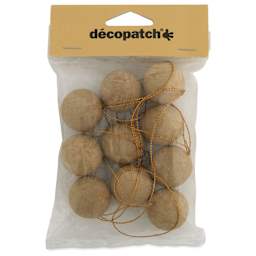 DecoPatch Holiday Paper Mache Ornament - Small Balls, Pkg of 10