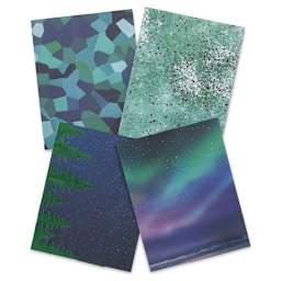 DecoPatch Foil Paper - Limited Edition, Northern Lights Christmas, Set of 4, 12" x 16"