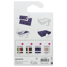 DecoPatch Foil Paper - Limited Edition, Christmas Night, Set of 4, 12" x 16" back of packaging