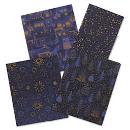 DecoPatch Foil Paper - Limited Edition, Christmas Night, Set of 4, 12" x 16"