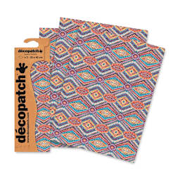 DecoPatch Decorative Papers - Multi-Colored Print, Pkg of 3, fanned out