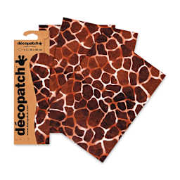 DecoPatch Decorative Papers - Giraffe Print, Pkg of 3, fanned out