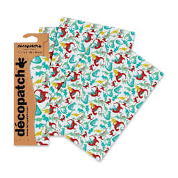 DecoPatch Decorative Papers - Dinosaur, Pkg of 3, fanned out