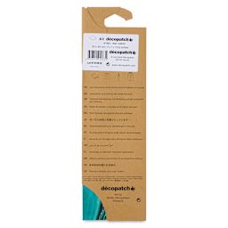 DecoPatch Decorative Papers - Turquoise Gem, Pkg of 3, back of the packaging