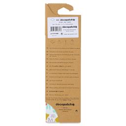 DecoPatch Decorative Papers - Lemon Tropical Floral, Pkg of 3, back of the packaging