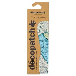 DecoPatch Decorative Papers - Map, Pkg of 3, front of the packaging