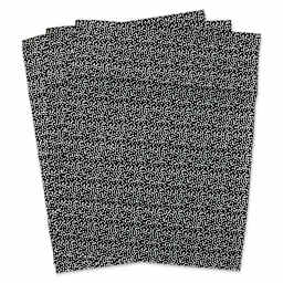 DecoPatch Decorative Papers - Black/White Drops, Pkg of 3, fanned out