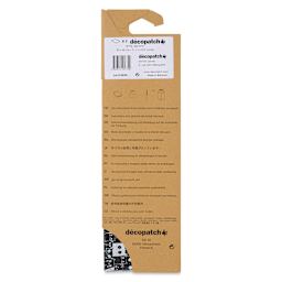 DecoPatch Decorative Papers - Black/White Cats, Pkg of 3, back of the packaging