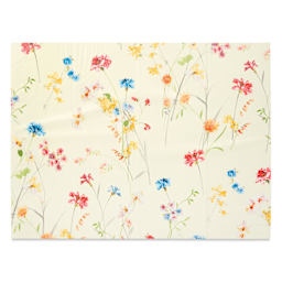 DecoPatch Decorative Papers - Cream and Flowers, Pkg of 3, 12" x 16" - out of packaging
