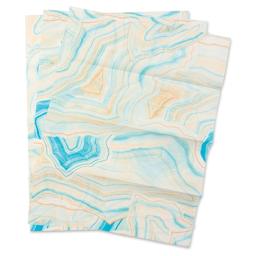 DecoPatch Decorative Papers - Blue with Oranges, Pkg of 3, 12" x 16"