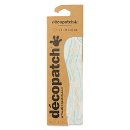 DecoPatch Decorative Papers - Blue with Oranges, Pkg of 3, 12" x 16" - front of packaging