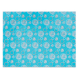 DecoPatch Decorative Papers - Blue with Circles, Pkg of 3, 12" x 16" - contents