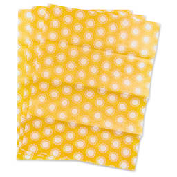 DecoPatch Decorative Papers - Yellow with Suns, Pkg of 3, 12" x 16"