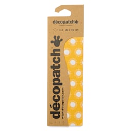 DecoPatch Decorative Papers - Yellow with Suns, Pkg of 3, 12" x 16" - front of packaging