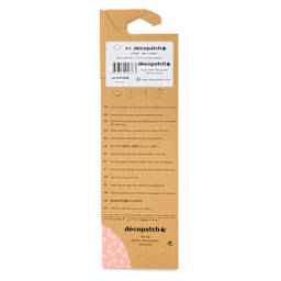 DecoPatch Decorative Papers - Paw Prints, Pkg of 3, 12" x 16" - back of packaging