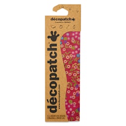 DecoPatch Decorative Papers - White, Red, Blue Floral, Pkg of 3, 12" x 16" front of packaging