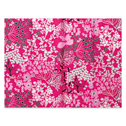 DecoPatch Decorative Papers - White, Fuchsia, Black Floral