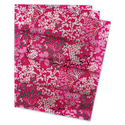 DecoPatch Decorative Papers - White, Fuchsia, Black Floral, Pkg of 3, 12" x 16"