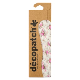 DecoPatch Decorative Papers - White/Pink Flowers, Pkg of 3, 12" x 16" front of packaging