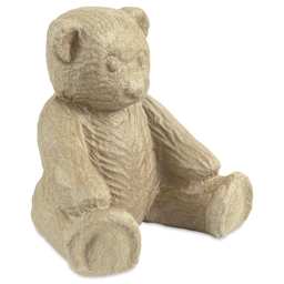 DecoPatch Large Paper Mache Animal - Teddy Bear - front, angled right