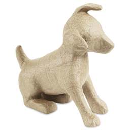 DecoPatch Large Paper Mache Animal - Sitting Dog - front, angled right