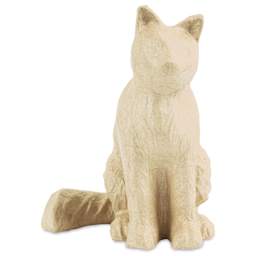 DecoPatch Large Paper Mache Animal - Sitting Cat - front