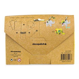 DecoPatch Paper Mache Elephant Kit, back of the packaging