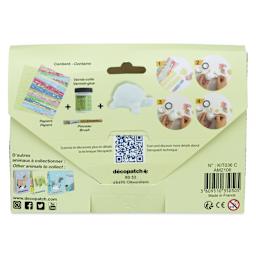 DecoPatch Paper Mache Turtle Kit, back of the packaging