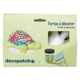 DecoPatch Paper Mache Turtle Kit, front of the packaging
