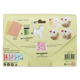 DecoPatch Paper Mache Cat Kit, back of the packaging