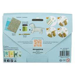 DecoPatch Paper Mache Dog Kit, back of the packaging