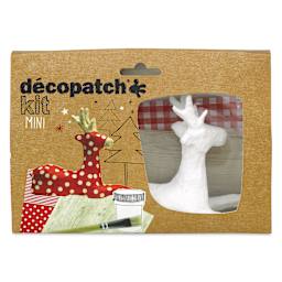 DecoPatch Paper Mache Reindeer Kit, front of the packaging