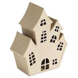 Decopatch Paper Mache House - Haunted House - front, angled right