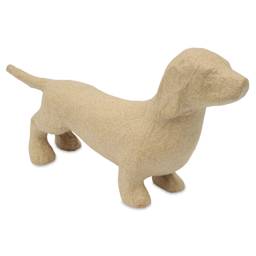 DecoPatch Medium Paper Mache Figure - Dachsund side view