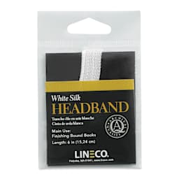 Lineco White Silk Headband (front of packaging)