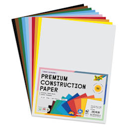 Folia Premium Construction Paper - Pkg of 50, Assorted, 9" x 12"