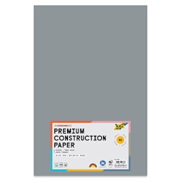 Folia Premium Construction Paper - Pkg of 50, Scotch Gray, 12" x 18", front of packaging