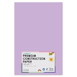 Folia Premium Construction Paper - Pkg of 50, Lilac, 12" x 18", front of packaging