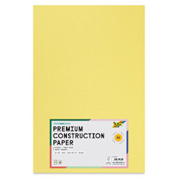 Folia Premium Metallic Construction Paper - Pkg of 50, Gold, 12" x 18", front of packaging