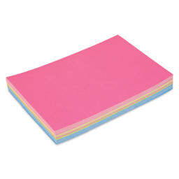 Pacon Index Cards - Pkg of 100, Super Bright, 4" x 6", Blank, stacked