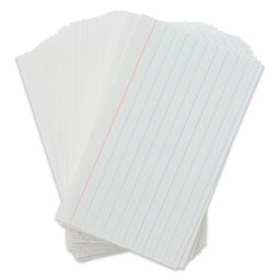 Pacon Index Cards - Pkg of 100, White, 3" x 5", Ruled